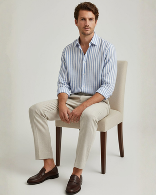 Chemise à rayures manches longues