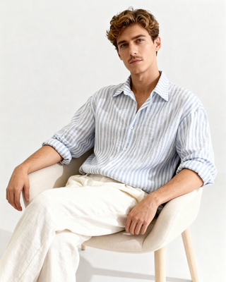 Chemise à rayures manches longues