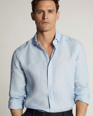 Chemise à manches longues en lin