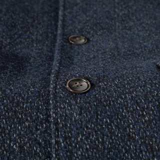 Manteau long en flanelle bleu indigo
