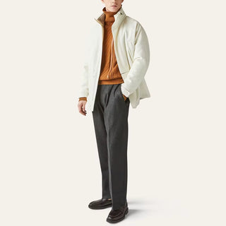 Pull col roulé cuivre en laine