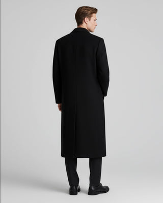 Manteau croisé long noir