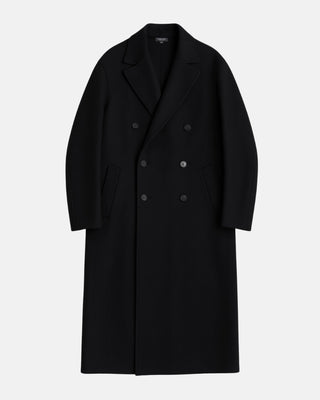 Manteau croisé long noir