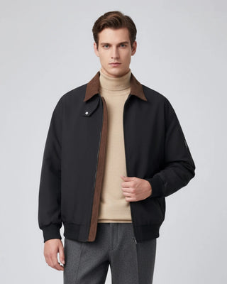 Veste à col contrastant