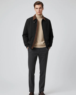 Veste à col contrastant