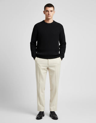 Pull Victor noir homme - Vue portée style intemporel polyvalent