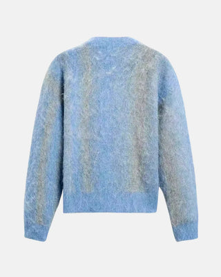 Pull col rond bleu ciel CERVANE - Vue complète élégance sobre