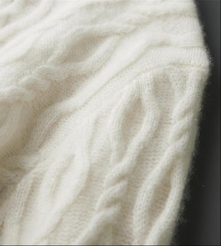 Pull col rond rayé homme - Détail coupe droite