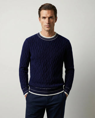 Pull rayé homme - Détail rayures marinières classiques