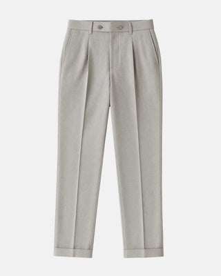 Pantalon en flanelle coupe droite