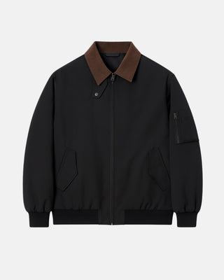 Veste à col contrastant