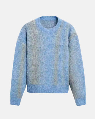 Pull coll rond bleu ciel