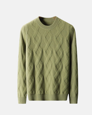 Pull torsadé col rond