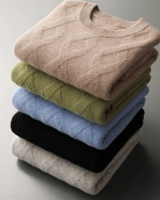 Pull torsadé col rond