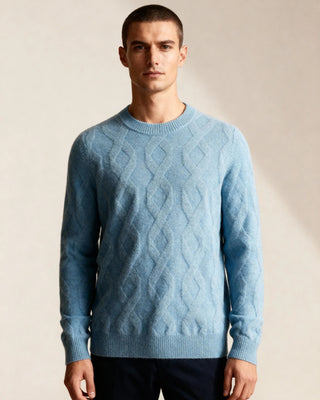 Pull torsadé col rond