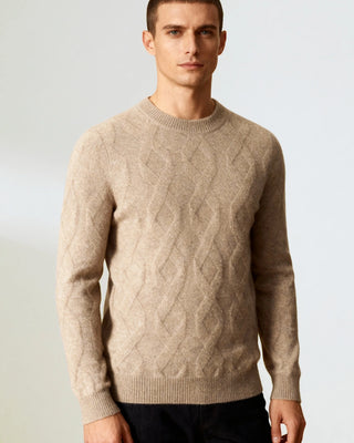 Pull torsadé col rond