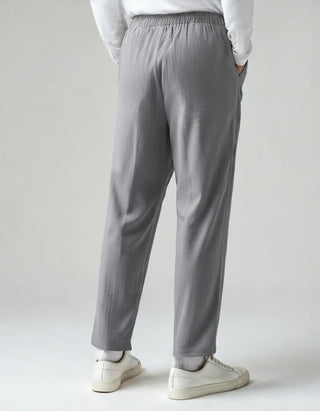 Pantalon en lin coupe droite